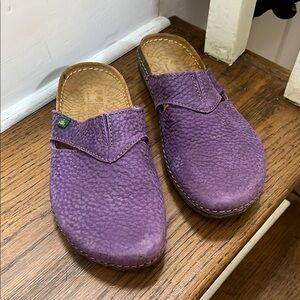 Purple Slip-On Mules
